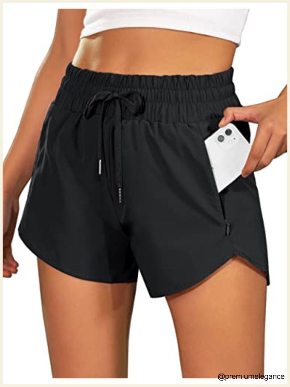 Women's High Rise Running Shorts 2.5" with Zipper Pockets Athletic